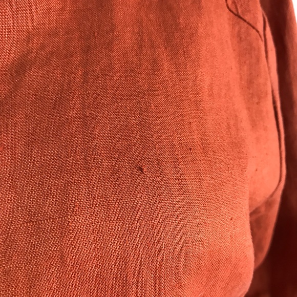 🚫SOLD🚫 Burnt Orange Linen Cropped 3/4 Sleeve - Picture 4 of 16